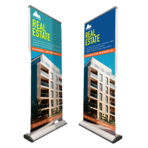 Deluxe double-sided retractable banner stands